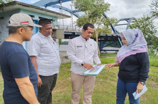 Monitoring Penentuan Titik Lokasi PJUTS di Bangkinang RIverside