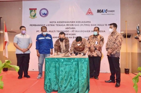 PD BKSE Kabupaten Kampar Tandatangani MoU PLTMG